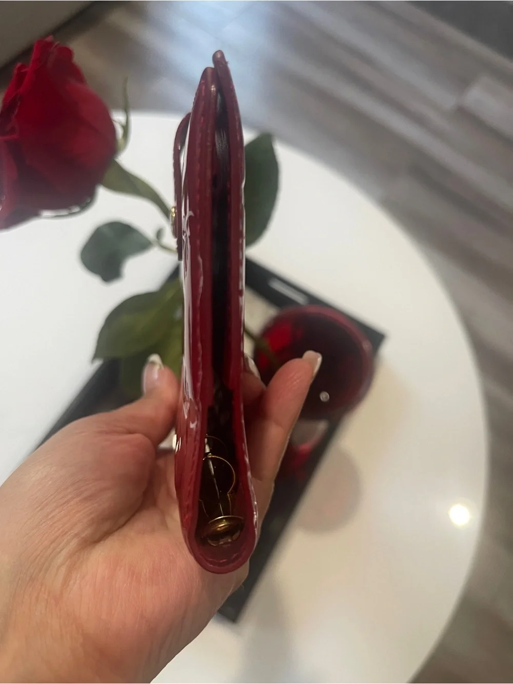 LOUIS VUITTON Agenda PM in Red Monogram Vernis